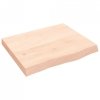 Półka, 60x50x(2-6) cm, surowe lite drewno dębowe
