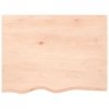 Półka, 80x60x(2-6) cm, surowe lite drewno dębowe