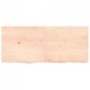 Półka, 140x60x(2-6) cm, surowe lite drewno dębowe