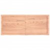 Półka, brązowa, 120x50x(2-6) cm, lakierowane lite drewno dębowe