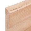 Półka, brązowa, 120x50x(2-6) cm, lakierowane lite drewno dębowe