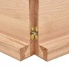 Półka, brązowa, 180x40x(2-6) cm, lakierowane lite drewno dębowe