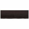 Półka, ciemnobrązowa, 200x60x(2-6) cm, wykończone drewno dębowe