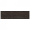 Półka, ciemnobrązowa, 220x60x(2-4) cm, wykończone drewno dębowe