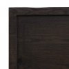 Półka, ciemnobrązowa, 220x60x(2-4) cm, wykończone drewno dębowe