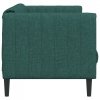 Sofa 3-osobowa, ciemnozielona, tapicerowana tkaniną