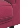 Sofa 3-osobowa z poduszkami, winna czerwień, aksamit