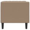Fotel Chesterfield, cappuccino, tapicerowany sztuczną skórą