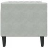 Fotel Chesterfield, jasnoszary, tapicerowany aksamitem