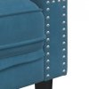 Fotel Chesterfield, niebieski, tapicerowany aksamitem