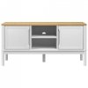 Szafka RTV FLORO, biała, 114x43x55 cm, lite drewno sosnowe