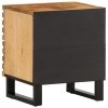 Szafka nocna, 40x34x46 cm, lite surowe drewno mango