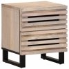 Szafki nocne, 2 szt., 40x34x46 cm, bielone drewno mango