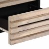 Szafki nocne, 2 szt., 40x34x46 cm, bielone drewno mango