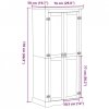 Szafa Corona, 76x50x170 cm, lite drewno sosnowe