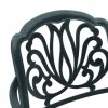 Krzesła ogrodowe 2 szt., zielone, odlewane aluminium