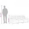 3-osobowa sofa, kremowa, 210 cm, tapicerowana tkaniną