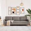 Sofa 3-osobowa, kolor taupe, 210 cm, tapicerowana tkaniną