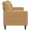 Sofa 3-osobowa, brązowa, 180 cm, tapicerowana aksamitem