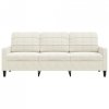 Sofa 3-osobowa, kremowy, 180 cm, tapicerowana aksamitem