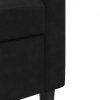Sofa 3-osobowa, czarny, 210 cm, obita aksamitem