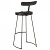 Hokery barowe 2 szt. Czarny 49x43x103 cm Drewno lite Mango