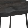 Hokery barowe 2 szt. Czarny 45x40x78 cm Drewno lite Mango