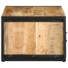Stolik kawowy, 90x50x36 cm, surowe lite drewno mango