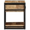 Szafki nocne, 2 szt., 40x40x50 cm, lite drewno surowe mango