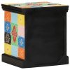 Szafka nocna wielokolorowa 40x35x45 cm lite drewno mango