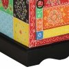 Szafka nocna wielokolorowa 40x35x45 cm lite drewno mango