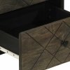Szafki nocne, czarne, 2 szt., 40x33x46 cm, lite drewno mango
