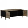 Stolik kawowy Jasnoszary 100x54x40 cm Drewno lite Mango