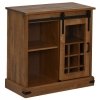Komoda HALDEN z drzwiami przesuwnymi 80x40x80 cm Drewno lite
