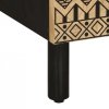 Szafka nocna, czarna, 50x33x60 cm, lite surowe drewno mango