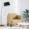 Sofa Fotel z Podłokietnikami Jasnozielony Szary 54 cm