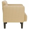 Sofa Fotel z Podłokietnikami Jasnozielony Szary 54 cm