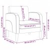 Sofa Fotel z Podłokietnikami Szary 54 cm Skóra ekologiczna
