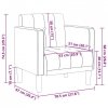 Sofa Fotel z Podłokietnikami Niebieski 53 cm Tkanina