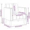 Sofa Fotel z Podłokietnikami Cloud Grey 53 cm Tkanina