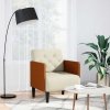 Sofa Fotel z Podłokietnikami Kremowy 55 cm Aksamit