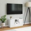 Szafka RTV z szufladą „ODDA” Biała 79x24x40cm Drewno lite Sosna