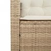Sofa ogrodowa ze stołem i poduszkami w kształcie litery L