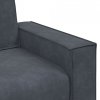 Sofa 3-osobowa, ciemnoszara, 180 cm, obita aksamitem