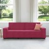 Sofa 3-osobowa, winna czerwień, 180 cm, obita aksamitem