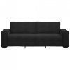 Sofa 3-osobowa, czarny, 180 cm, tapicerowana aksamitem