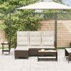 Rozkładana Sofa Ogrodowa z Poduszkami w Kształcie Litery L