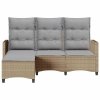 Rozkładana Sofa Ogrodowa z Poduszkami w Kształcie Litery L