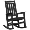 Krzesło bujane  Czarne 70x92x108 cm HDPE