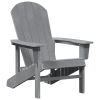 Krzesło Adirondack  Jasnoszare 74x82x91 cm HDPE